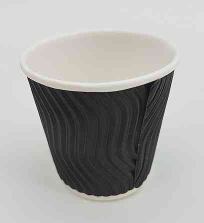 Стакан гофрований 110мл " Чорний "Маестро (20 шт) Харків