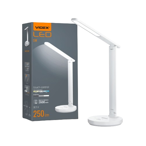 Лампа настільна LED 5W 1800-5000K з акумулятором VL-TF16W Videx Житомир