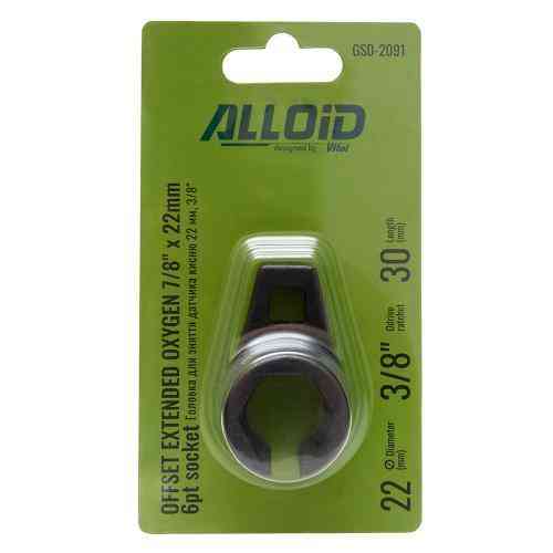 Головка для зняття датчика кисню 22 мм. 3/8"  (GSD-2091) Alloid Одеса