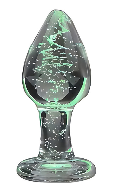 Светящийся анальный плаг из стекла EGZO EAP-P ( длина 8 см, диаметр 3.2 см ) Sex Aura Киев - изображение 2