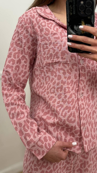 Женский комплект из натуральной ткани Лео, Темно-розовый, XL-2XL Харьков - изображение 3