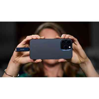 USB флеш накопитель SanDisk 128GB Phone Drive for iPhone Metallic Sky Lightning/Type-C U (SDIXD0N-128G-GN6NE) Винница