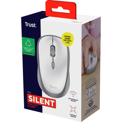 Мишка Trust Yvi+ Silent Wireless/Bluetooth White (25513) Вінниця - фото 7