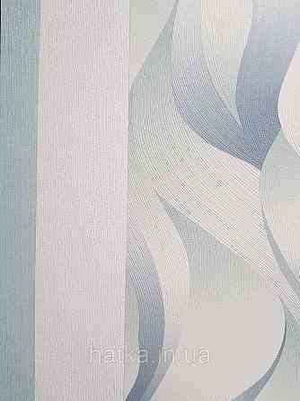 Шпалери метрові вініл на флізелін дизайнерські Erismann Elle Decoration 2 абстракція хвилі блакитні белые3д Київ