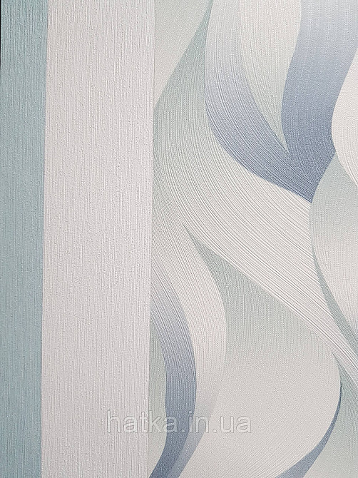 Шпалери метрові вініл на флізелін дизайнерські Erismann Elle Decoration 2 абстракція хвилі блакитні белые3д Київ - фото 3