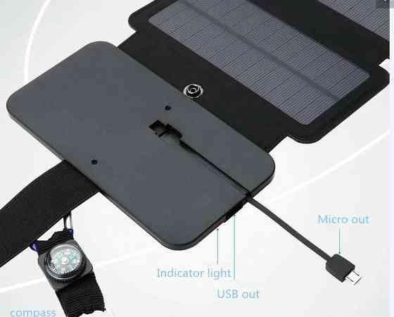 Портативное зарядное устройство на солнечных батареях Kernuap SunPower 10 Вт Винница