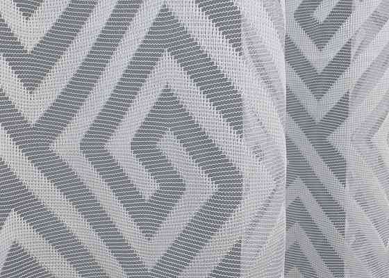 Тюль жакард, колекція "Ромб Меандр" колір білий 1559т Київ