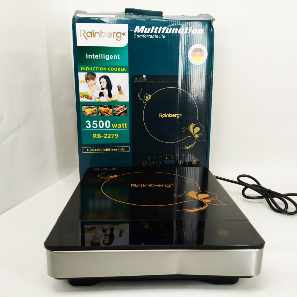 Побутова плита для приготування Rainberg, Маленька електрична плитка, Плита переносна для дому HA-45 Львів - фото 5