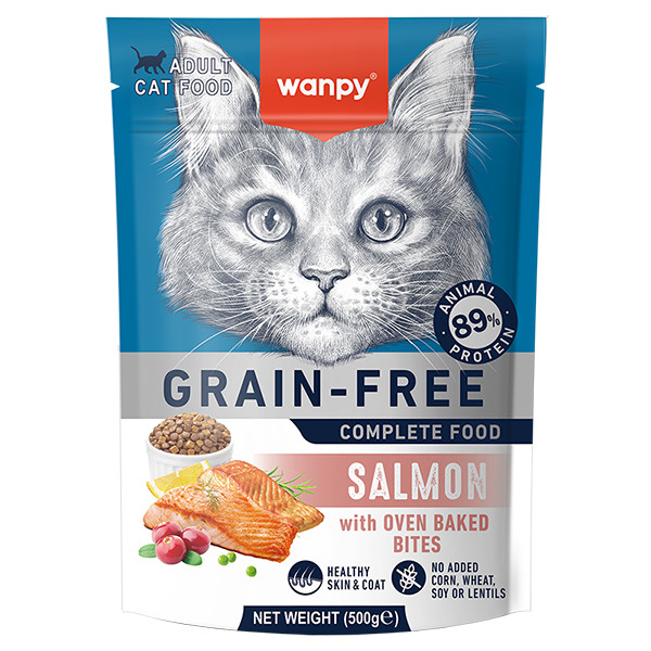 Wanpy Adult Cat Grain Free Salmon ВАНПІ ЛОСОСЬ ДЛЯ КОТІВ сухий беззерновий корм Київ - фото 1