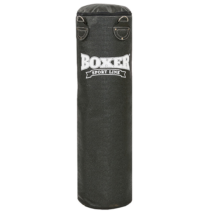 Мішок боксерський Циліндр Кірза BOXER (h-120 см, d-33 см, вага-29кг, чорний) Вишневе - фото 1