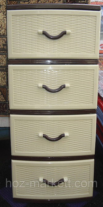 Комод пластиковий на 4 ящики виробництво Україна Харків - фото 1