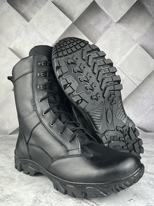 Тактичні чоловічі зимові водонепронекні берці Тайфун теплі армійські берці з хутром прошиті та проклеєні WAR Львів - фото 10