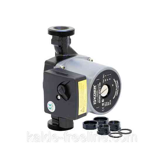 Насос циркуляційний KOER KP.GRS-25/6-180, Н=6М, Q=3,3кбМ, P=93Вт (з кабелем та гайками) Харків