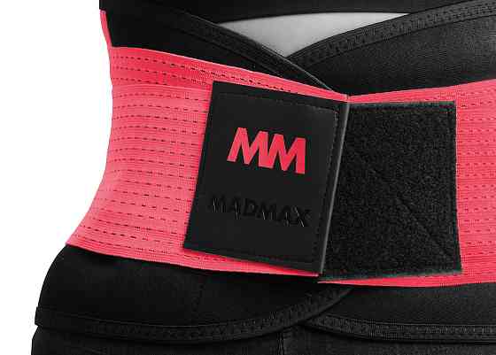 Пояс компресійний для і підтримки спини неопреновий MadMax MFA-277 Slimming belt Black/rubine red розмір L Київ