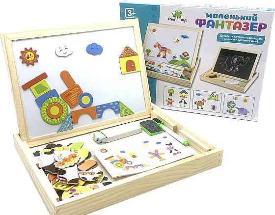 Дерев'яна іграшка Tree Toys Маленький фантазер із магнітною мозаїкою (MD 2083 C) Чернігів