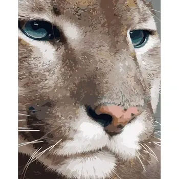 Набір для розпису по номерах Грайлива пума Strateg розміром 40х50 см (GS1334), шт Киев - изображение 1