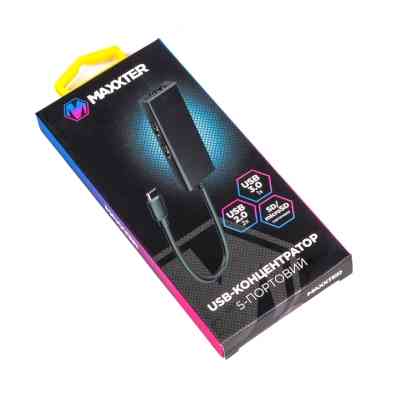 Концентратор Maxxter USB-C to 1xUSB 3.0 + 2xUSB 2.0 + SD/TF (HU3C-3PTF-01) Вінниця