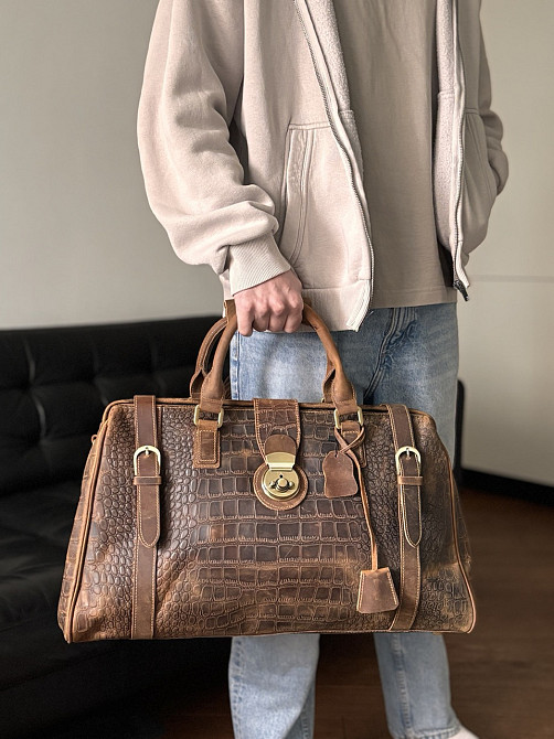 Саквояж Vintage 14410 Коричневий Київ - фото 3