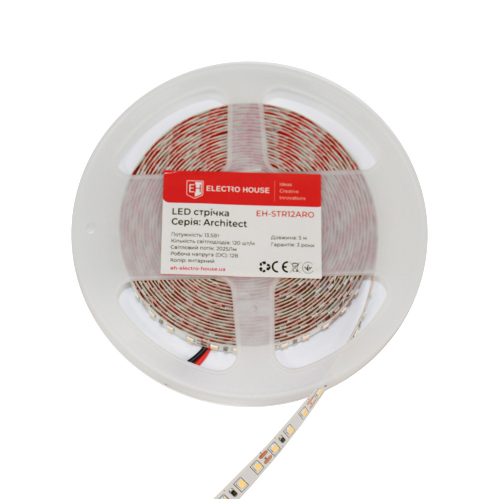 LED стрічка 13,5 Вт 12В янтарний, серія Architect, гарантія 3 роки Дніпро - фото 3