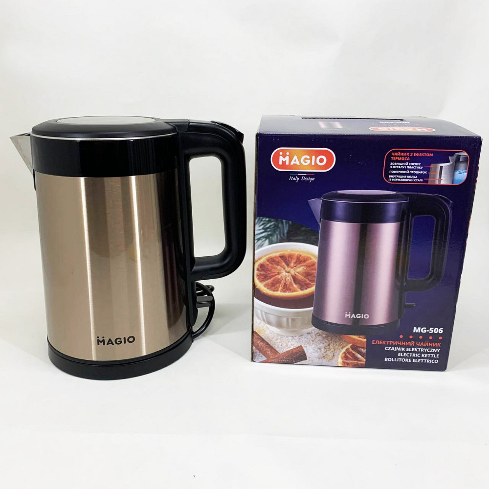 Ергономічний електричний чайник MAGIO, Чайник металевий для дому електричний для дому красивий JY-28 Івано-Франківськ - фото 3