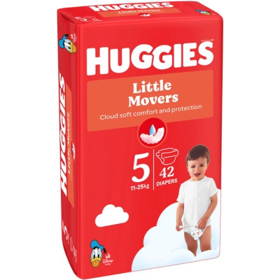 Подгузники Huggies Little Movers 5 (11-25 кг) Jumbo 42 шт (5029053567884_5029053567594) Винница - изображение 8