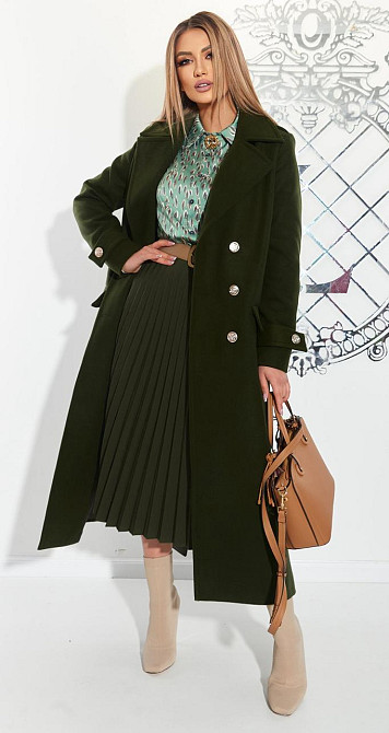 Лаконічне пальто з красивою фурнітурою (42) Київ - фото 4