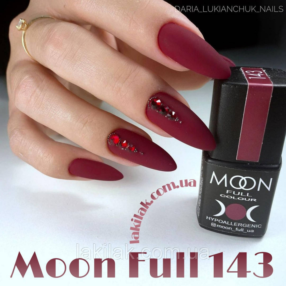 Гель-лак Moon Full №143 вишневий 8мл Херсон - изображение 1