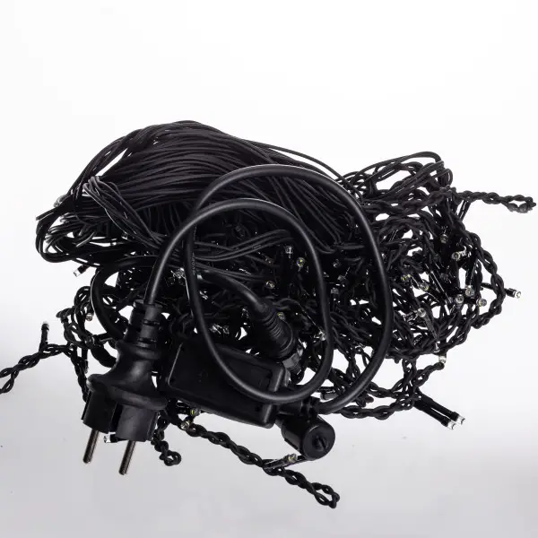 Вулична гірлянда бахрома 12 м 200 led чорний провід чорний провід Жовтий 12MBY Київ - фото 4