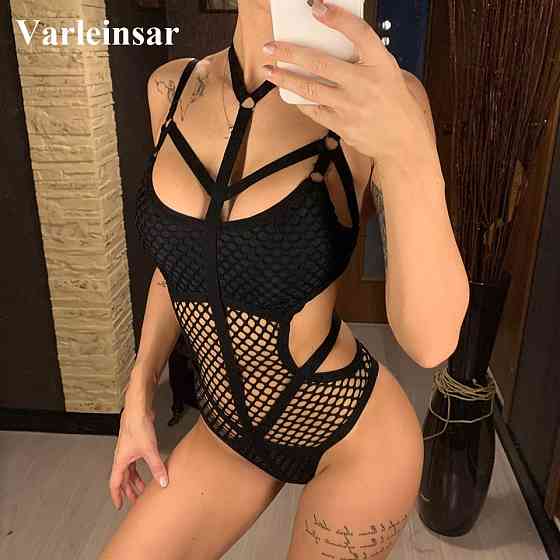 Купальник суцільний в сітку жіночий 42 чорний Київ