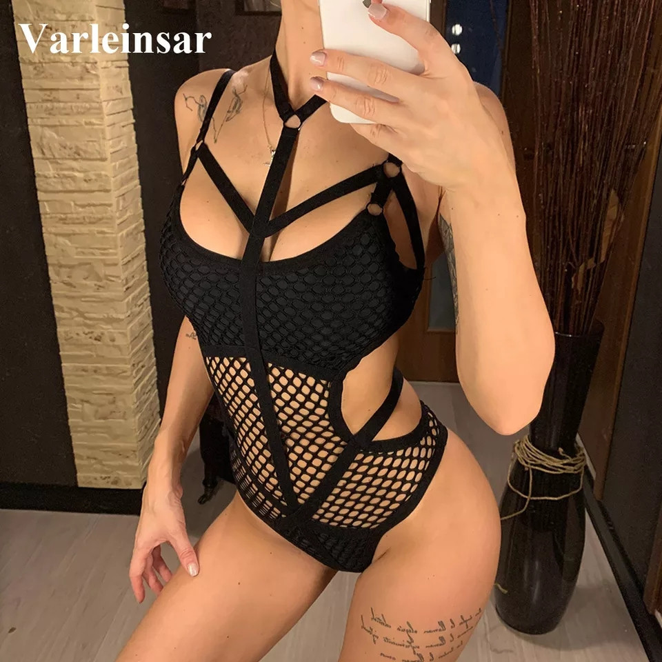 Купальник суцільний в сітку жіночий 42 чорний Київ - фото 3