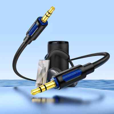 Кабель мультимедійний 3.5mm M to 3.5mm M 1.0m silicone BL20 black BOROFONE (6941991114373) Вінниця