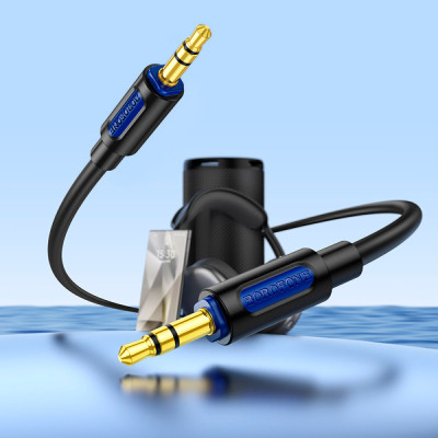 Кабель мультимедійний 3.5mm M to 3.5mm M 1.0m silicone BL20 black BOROFONE (6941991114373) Вінниця - фото 6