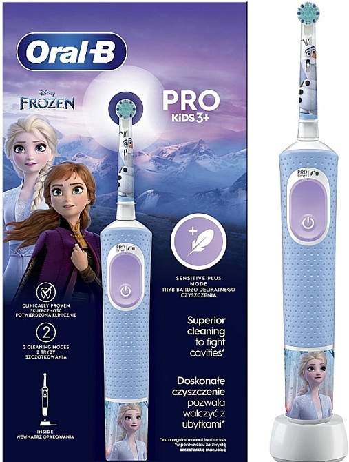 Електрична зубна щітка дитяча Oral-B Vitality Pro Kids 3+ Frozen. Киев - изображение 2