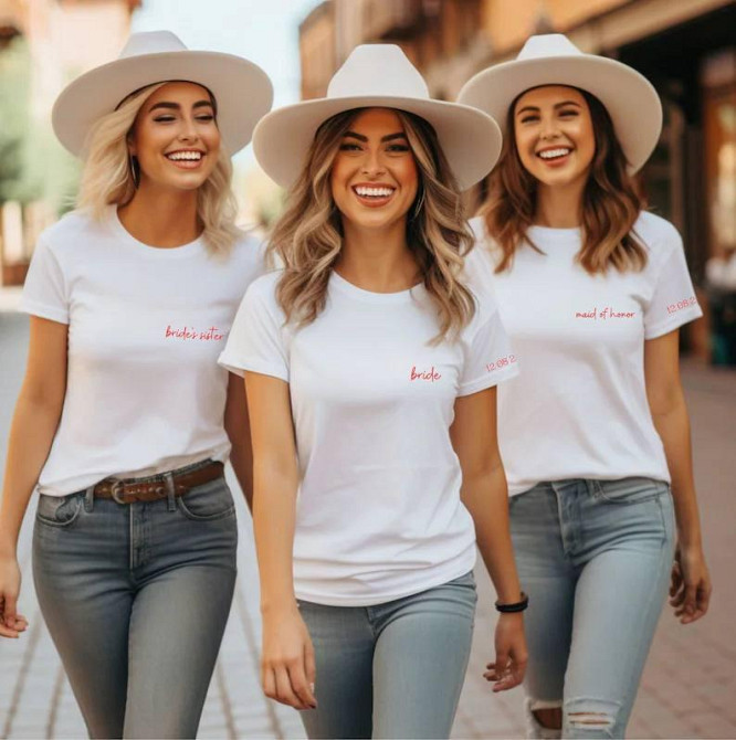 Футболки для дівич вечора - "Bride" з власними написами Чернівці - фото 1