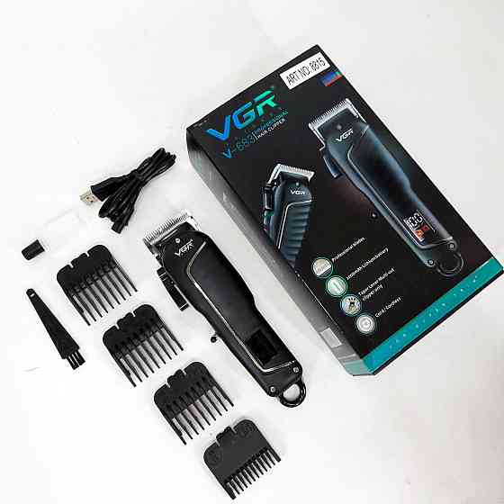 Машинка для стрижки волосся з регульованою насадкою VGR V-683, Профі машинка для стрижки волосся LI-68 Львів