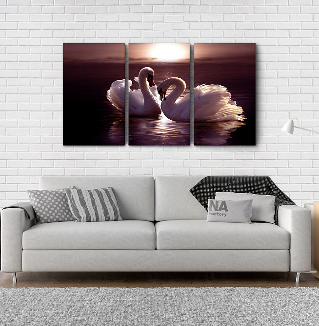 Модульная картина Природа Лебеди  Аrt-124_3А Киев - изображение 2