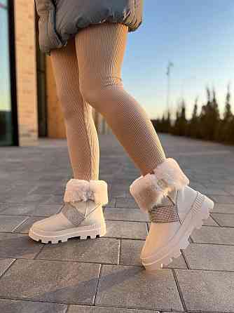 Marko Угги жіночі DE MARKO бежеві натуральна шкіра висота 12 см (4882) Коломия