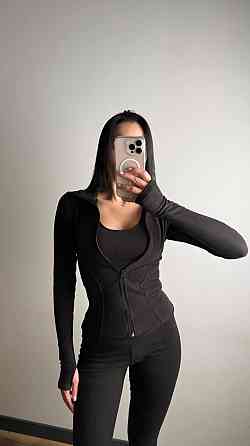 Женский термо костюм тройка: кофта топ и лосины трикотаж пума Черный, 44/46 Одесса