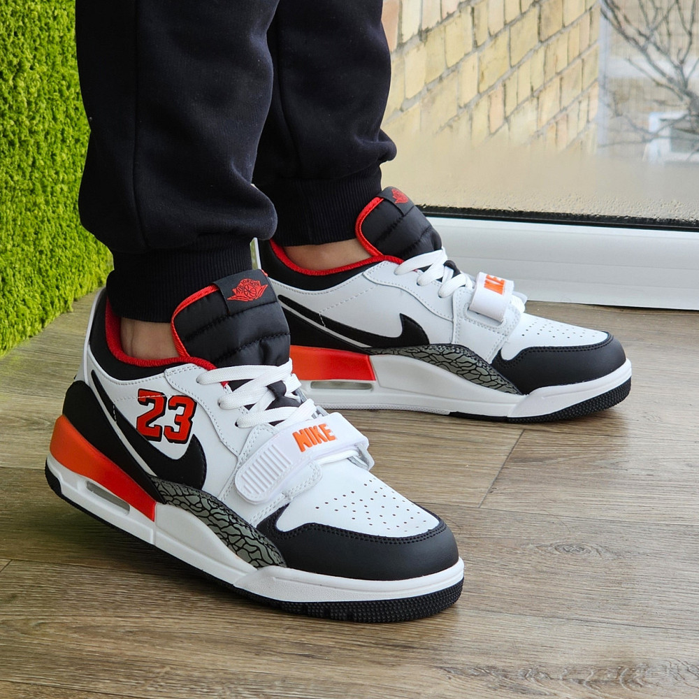 Мужские Кроссовки Nike Jordan Белые Кожаные Джорданы Найк (размеры: 41,42,43,44,45) Видео Обзор Днепр - изображение 7