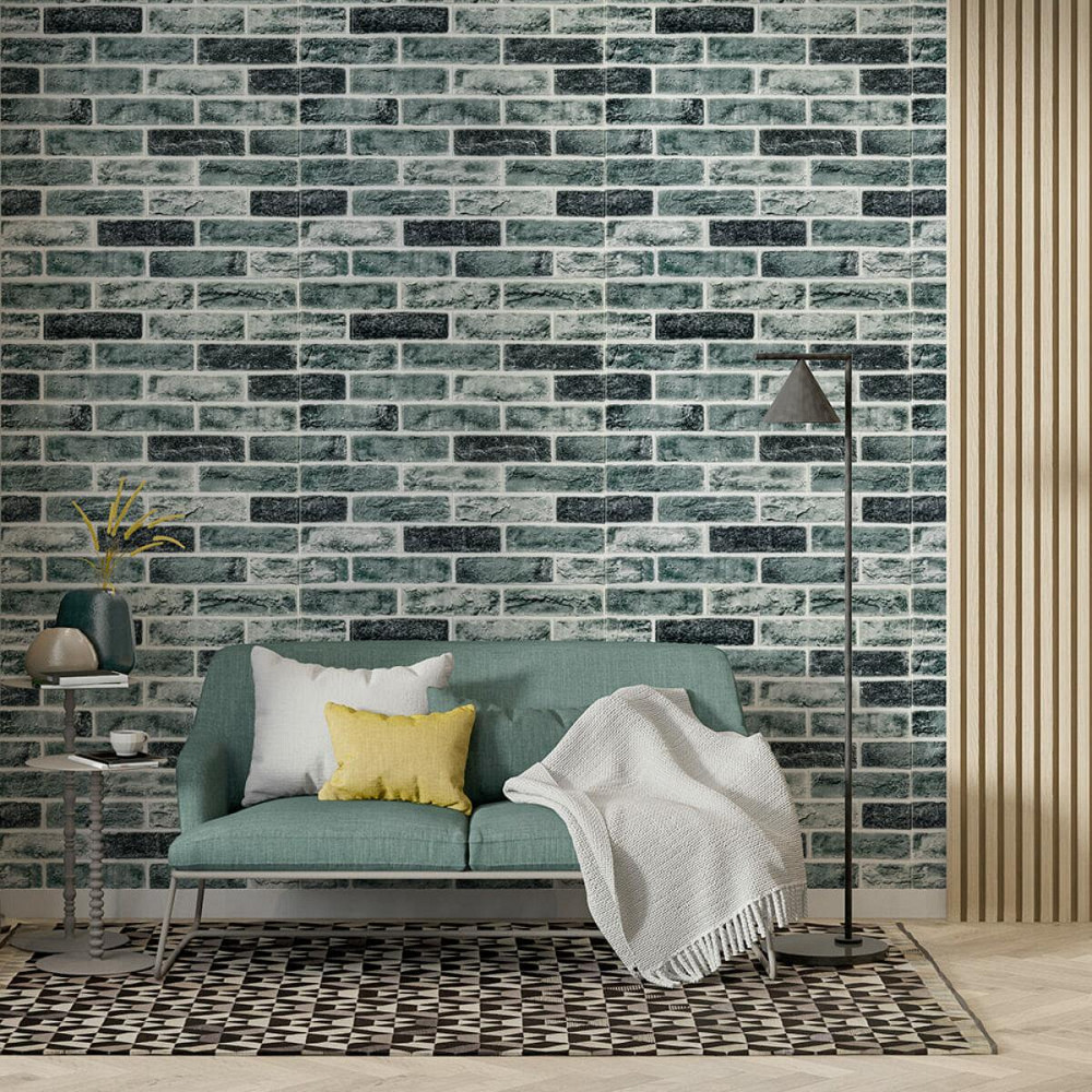 Самоклеюча 3D панель 700x700x5мм Клінкер синій (413) SW-00000768 Дніпро - фото 5