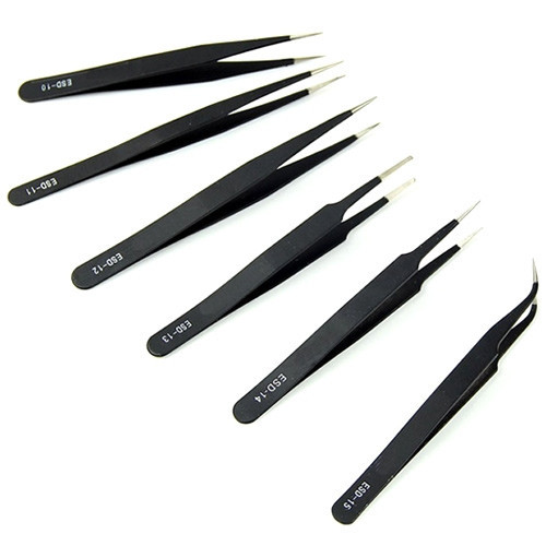 Антистатические пинцеты для электроники, 6 шт. Киев - изображение 4