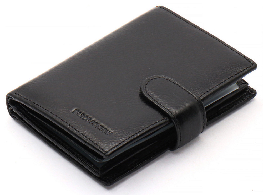 Черное мужское портмоне из натуральной кожи с отделением под автодокументы Marco Coverna MC-2090H-1 Киев - изображение 11