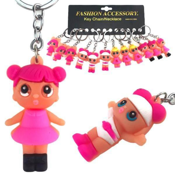 Брелок дитячий гумовий Лялька Лол 12 шт Київ - фото 1