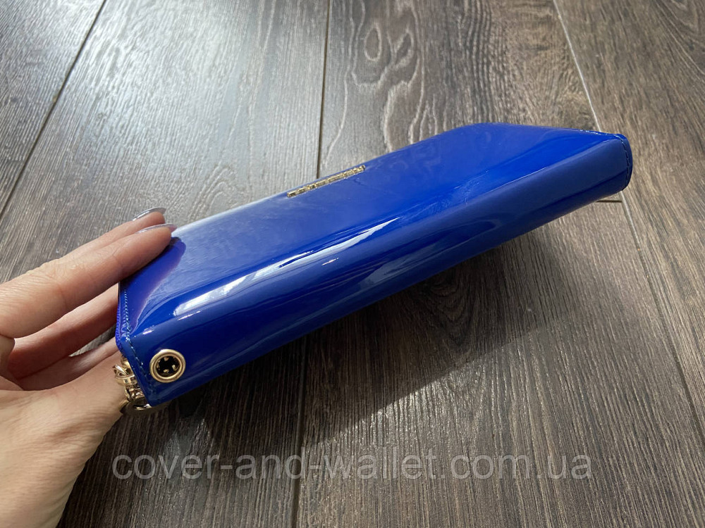 Стильний яскравий жіночий гаманець на блискавці синього кольору Burb Київ - фото 4