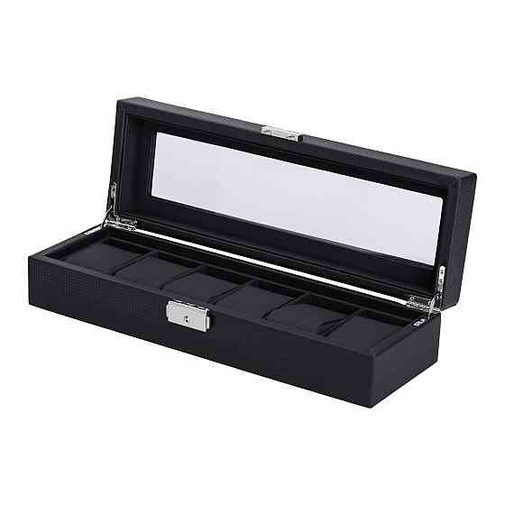 Скринька для наручного годинника 35.5×11.5×8 см дерев'яна на 6 відсіки HP-5-8 Коломия