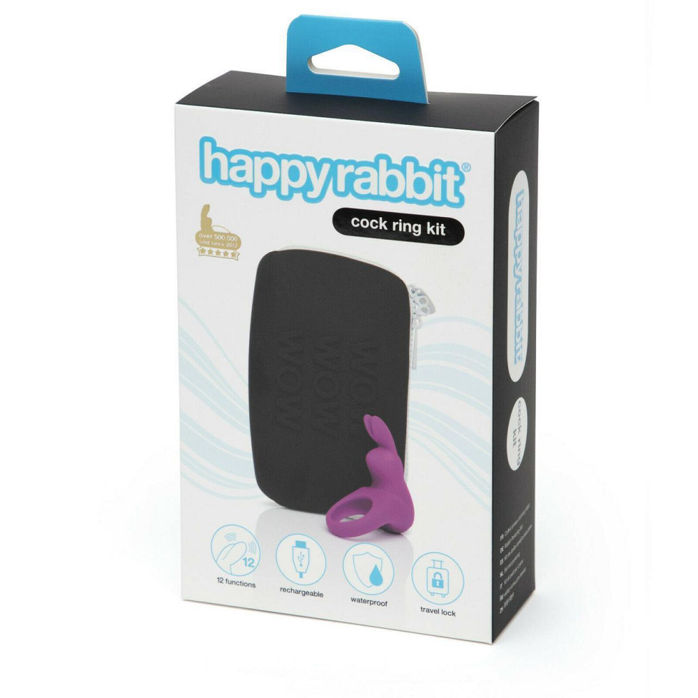 Ерекційне кільце+сумочка для зберігання Happy Rabbit Cock Ring Kit (2 Piece) Sex Aura Київ - фото 5