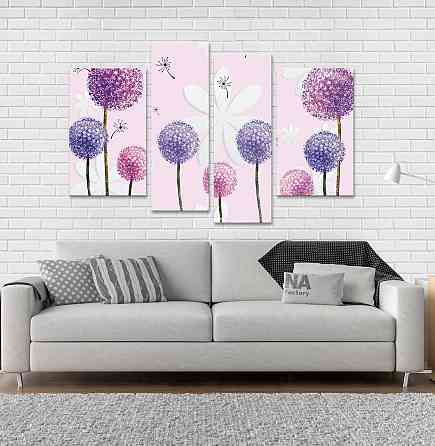 Модульна картина Абстракція Кульбаби Art-39_4 Київ