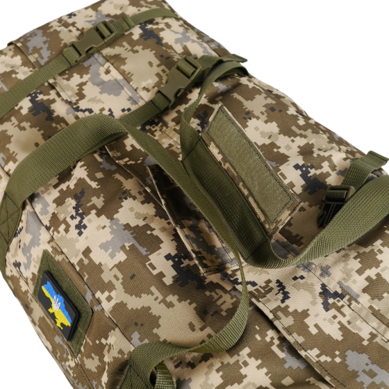 Сумка тактична 100л. Kiborg Military bag Pixel ММ14. Велика армійська сумка транспортна піксель Київ