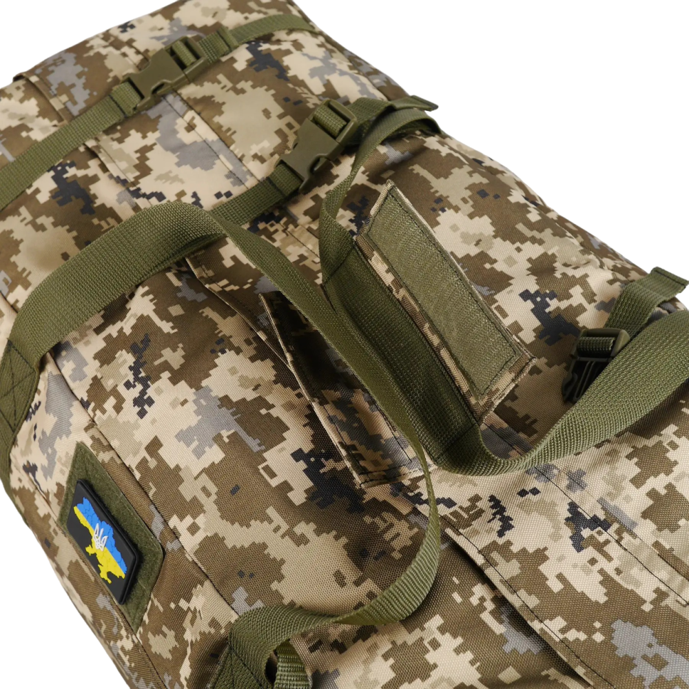 Сумка тактична 100л. Kiborg Military bag Pixel ММ14. Велика армійська сумка транспортна піксель Київ - фото 6