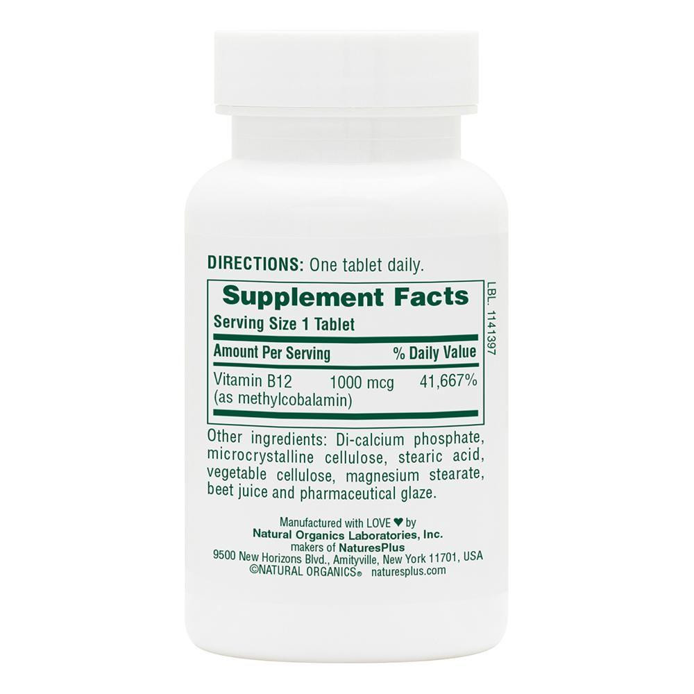 Вітамін В-12 метилкобаламін Nature's PlusVitamin B-12 1000 мкг 90 таб Київ - фото 2